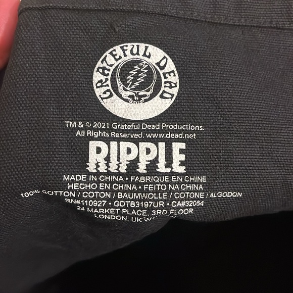 Grateful Dead Dancing Bear Tote Bag - Picture 3 of 3